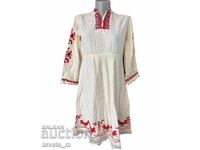 Cotton women's shirt with handmade embroidery folk costume