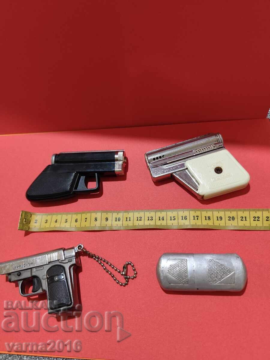 Delivery of LOT OF 3 "PISTOL" TYPE LIGHTERS + GIFT