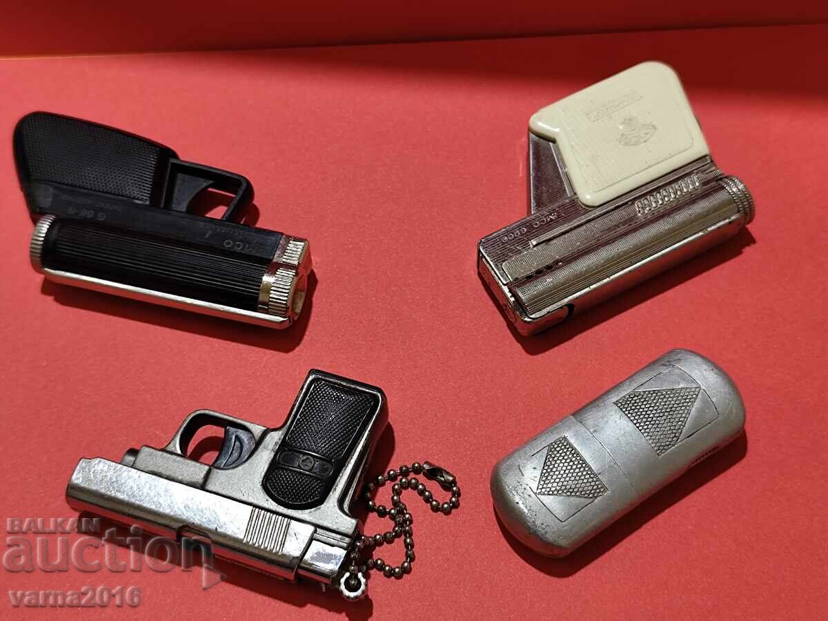 LOT OF 3 "PISTOL" TYPE LIGHTERS + GIFT - 5