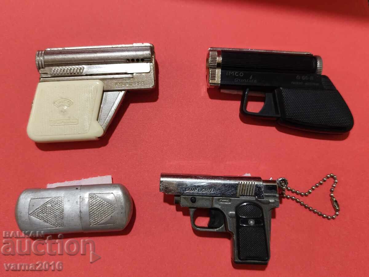 LOT OF 3 "PISTOL" TYPE LIGHTERS + GIFT - 6