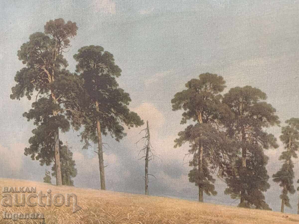 VINTAGE CANVAS REPRODUCTION OF I. SHISHKIN - "RYE" - USSR with price € 19.90 | 38.92 BGN