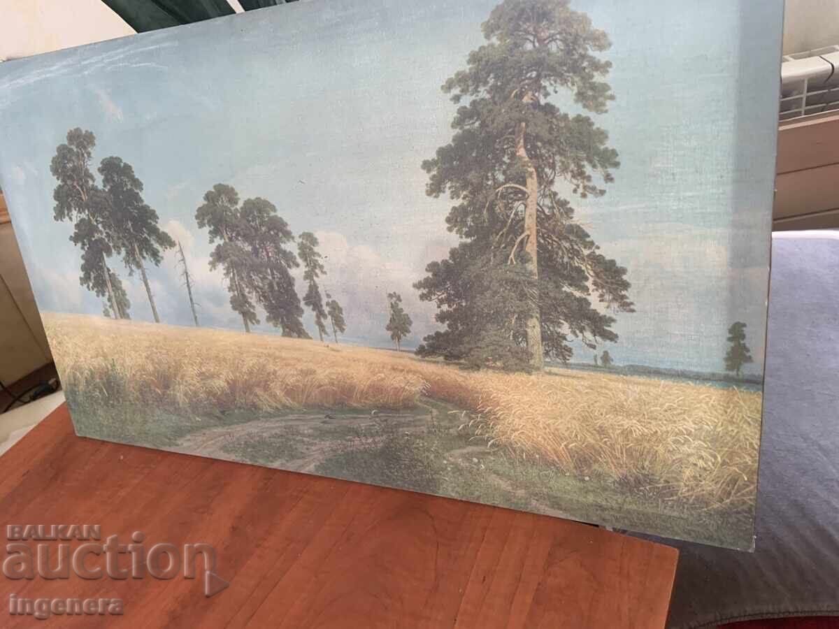 Delivery of VINTAGE CANVAS REPRODUCTION OF I. SHISHKIN - "RYE" - USSR