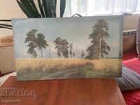 VINTAGE CANVAS REPRODUCTION OF I. SHISHKIN - "RYE" - USSR