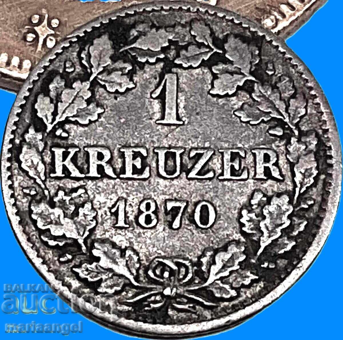 Delivery of 1 kreuzer 1870 Germany Hesse