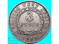 3 Pence 1940 Africa de Vest George VI