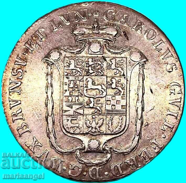 1/3 Thaler XVI good groschen 1786 Germany Brunswick silver - 5