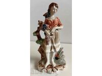 PORCELAIN FIGURE STATUETTE FIGURINE GRAPE GRAPE WOMAN