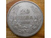 20 BGN 1930 - Bulgaria (argint)