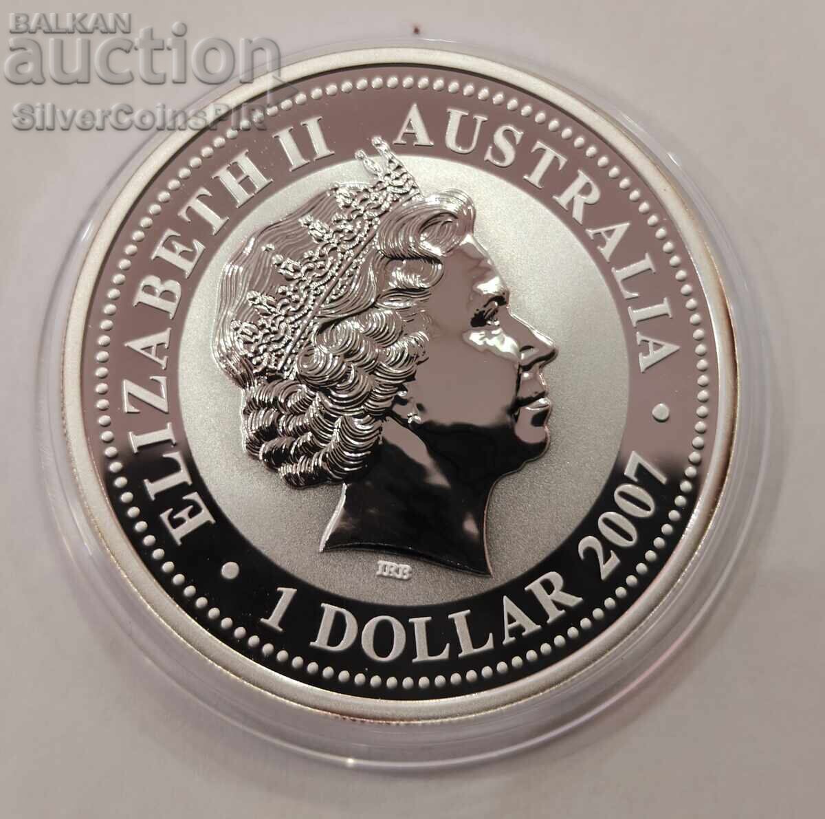 Аукцион Сребро 1 oz Годината на Мишката 2008/2007 Лунар Австралия Аукцион Сребро 1 oz Годината на Мишката 2008/2007 Лунар Австралия