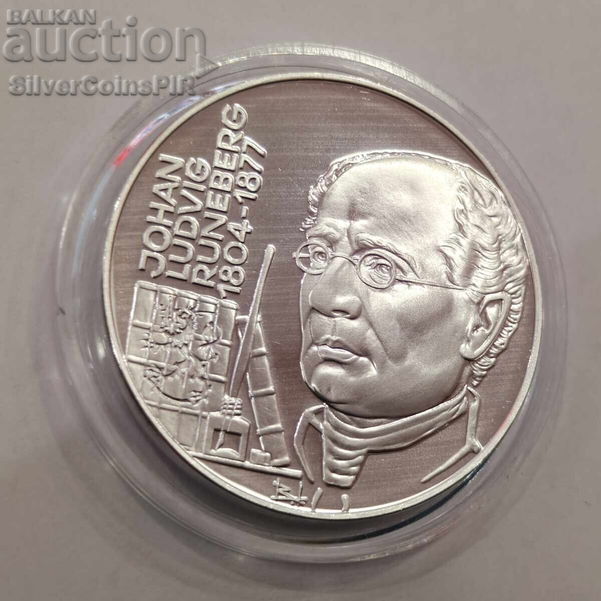 Licitație Argint 20 ECU Johan Rüneberg 1995 Finlanda