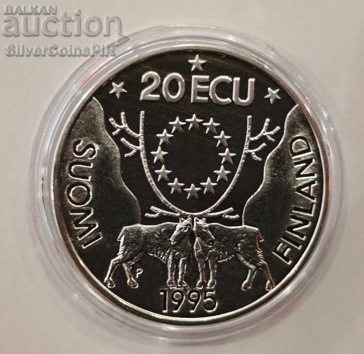 Livrarea Argint 20 ECU Johan Rüneberg 1995 Finlanda