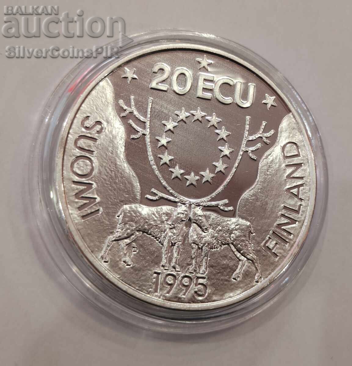 Argint 20 ECU Johan Rüneberg 1995 Finlanda - 5