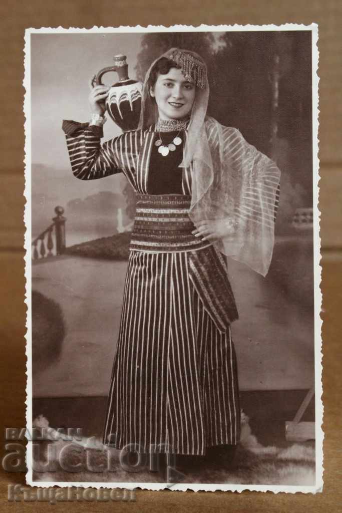 1920s Armenian folk costume, jug, jewelry, headscarf, photo