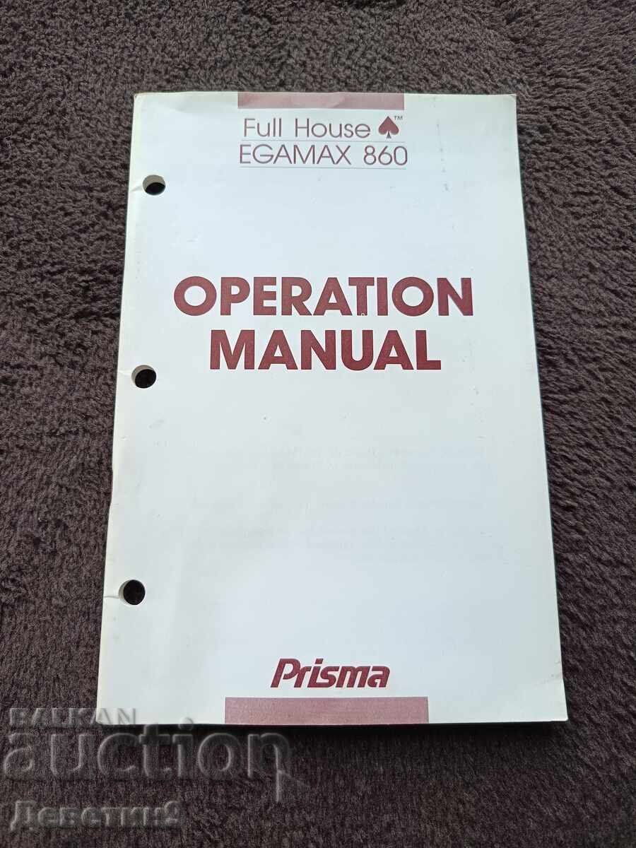 Card Prisma EGAMAX 860 - Manual de utilizare 1987 Card Prisma EGAMAX 860 - Manual de utilizare 1987