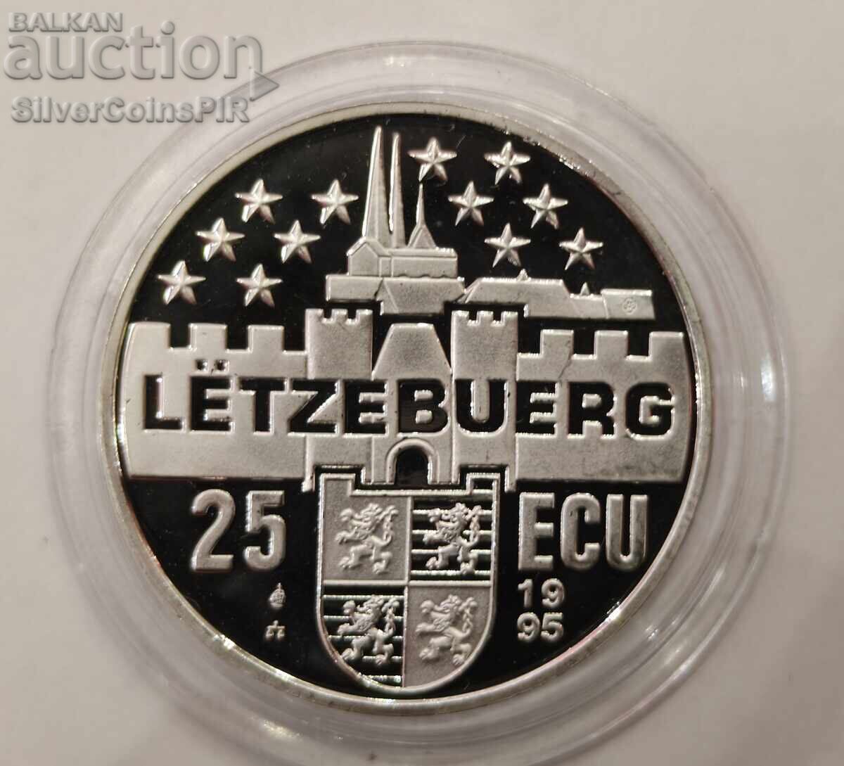 Licitație Argint 25 ECU Jan și Joséphine 1995 Luxemburg