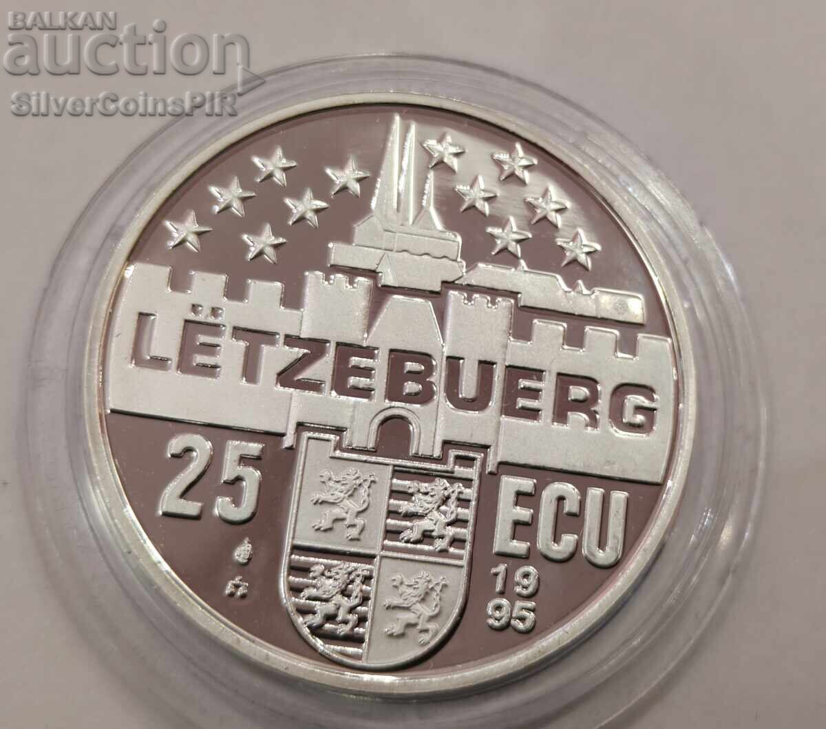 Livrarea Argint 25 ECU Jan și Joséphine 1995 Luxemburg