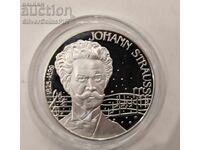 Silver 25 ECU Johann Strauss 1995 Austria