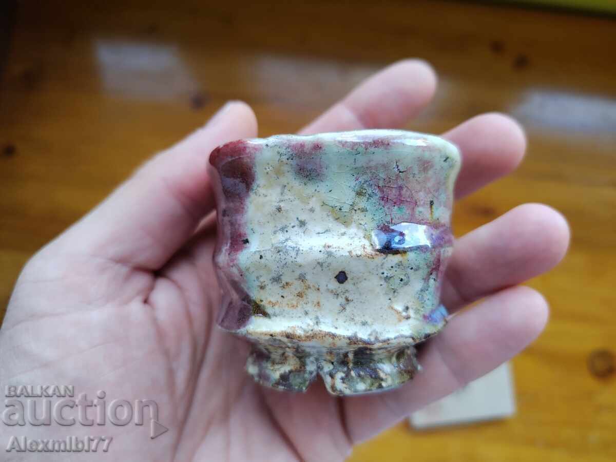 Аукцион Ръчна изработка-Японска керамика-Хагияки чаша за саке-Япония