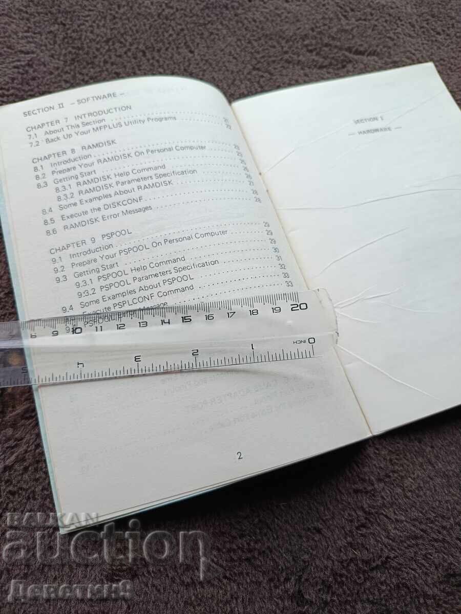 Delivery of MF-100 Card - user's manual 1984-89 Delivery of MF-100 Card - user's manual 1984-89