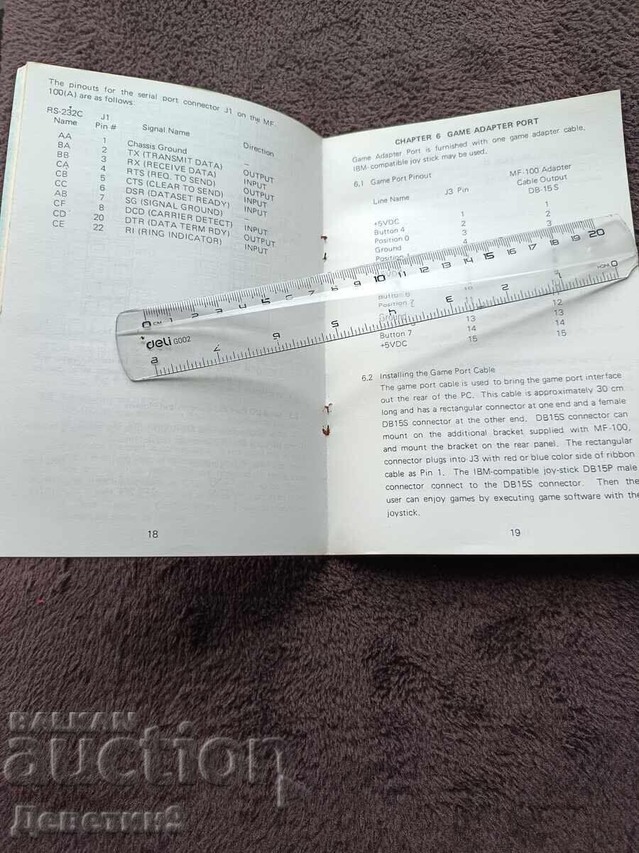 MF-100 Card - user's manual 1984-89 - 6 MF-100 Card - user's manual 1984-89 - 6