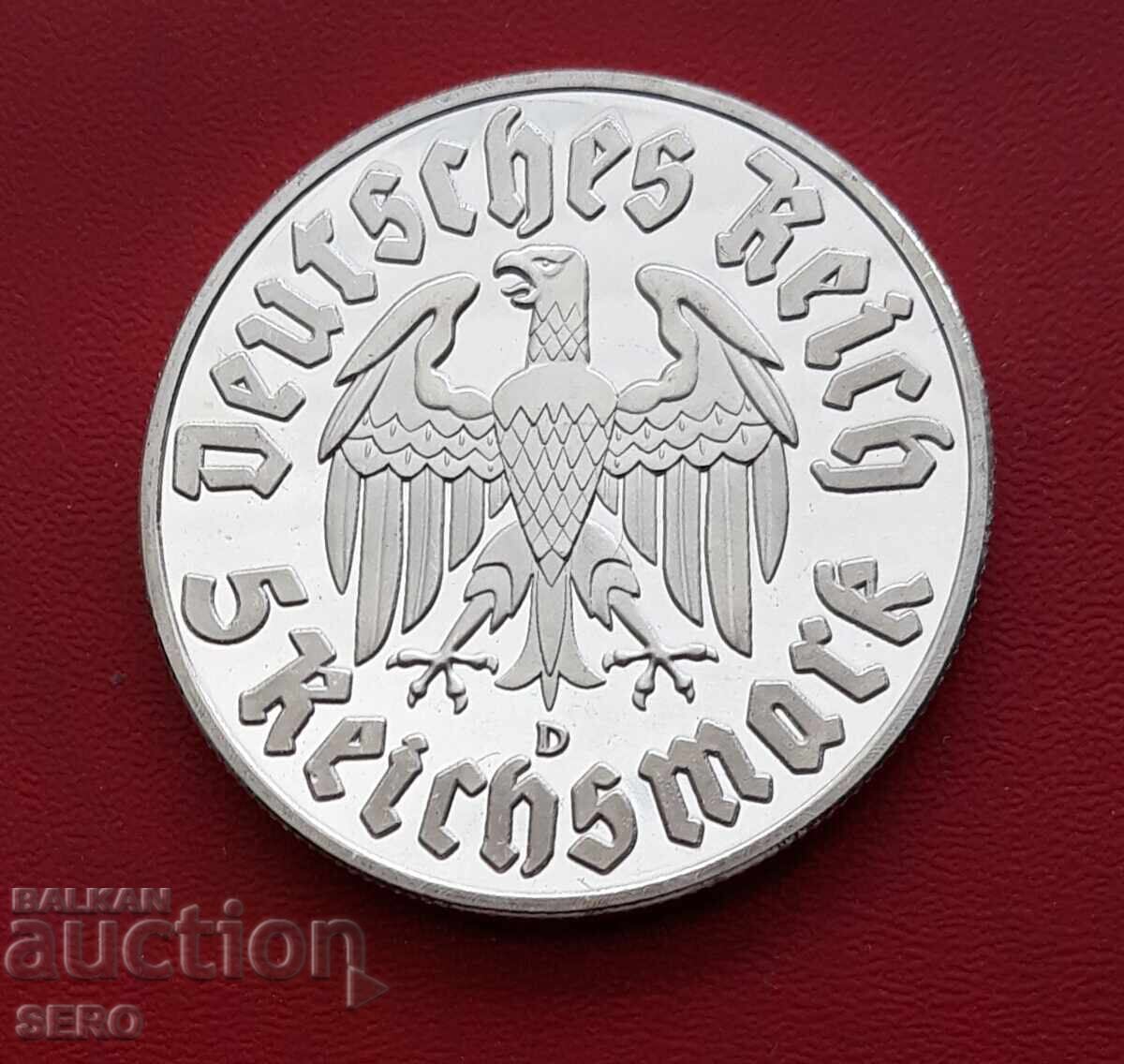 Медал-Германия-Реплика на изкл.редките 5 мар. 1933-мат-гланц