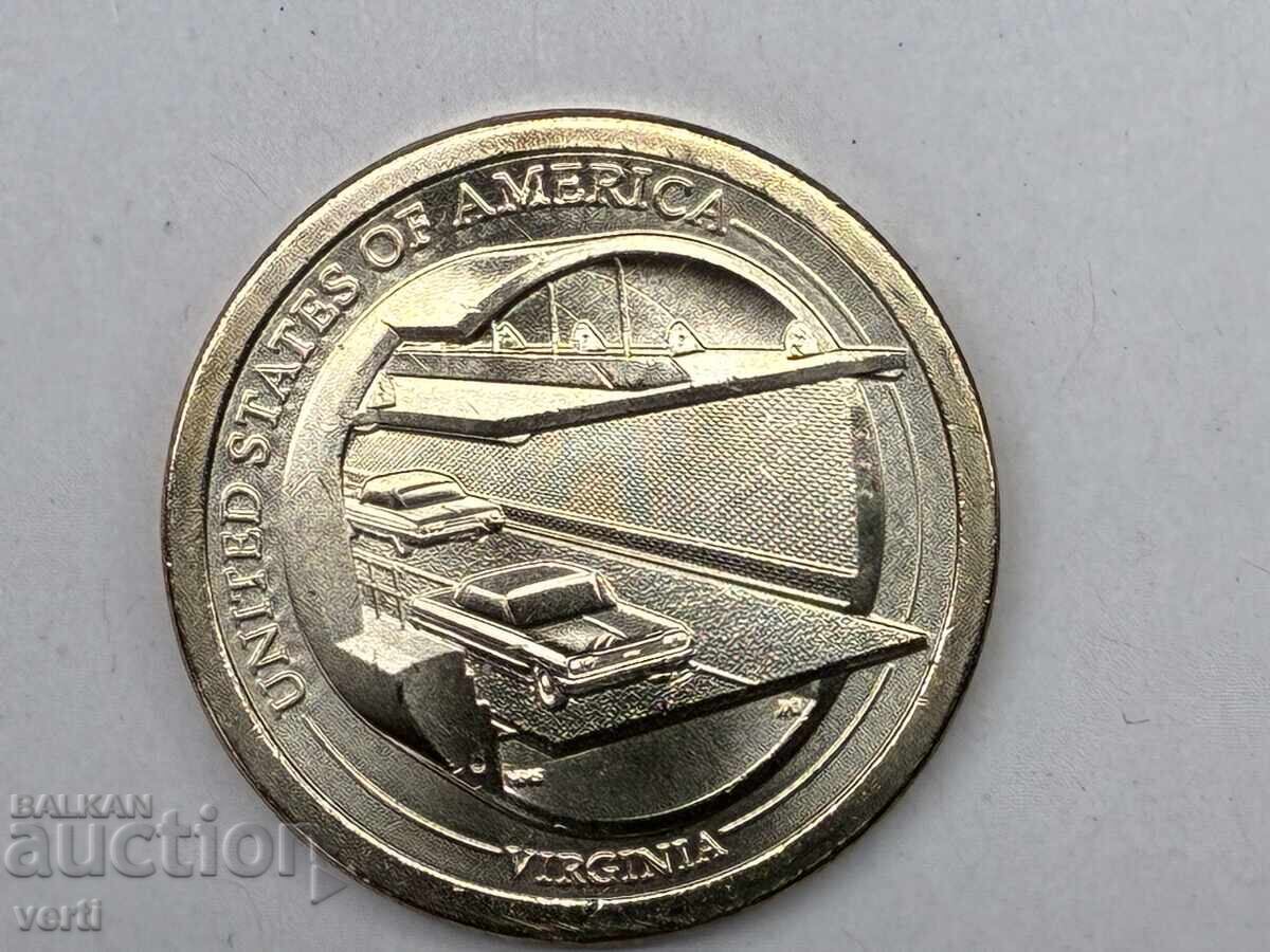 USA 1 Dollar 2021 P - Virginia