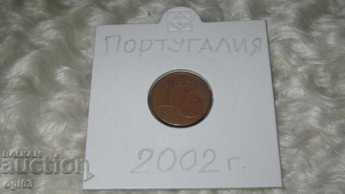 1 cent de euro Portugalia 2002