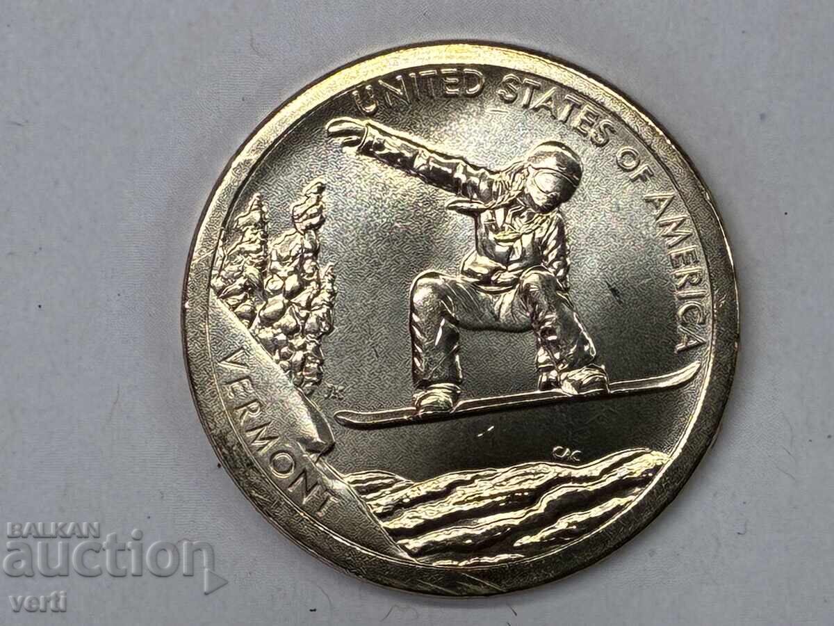 ΗΠΑ 1 δολάριο 2022 P - Βερμόντ. Σνόουμπορντ