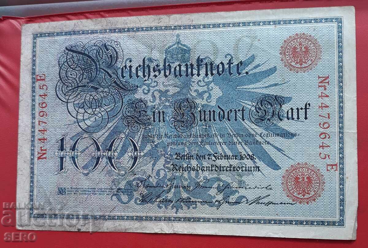 Banknote-Germany-100 marks 1908 with price € 1.00 | 1.96 BGN