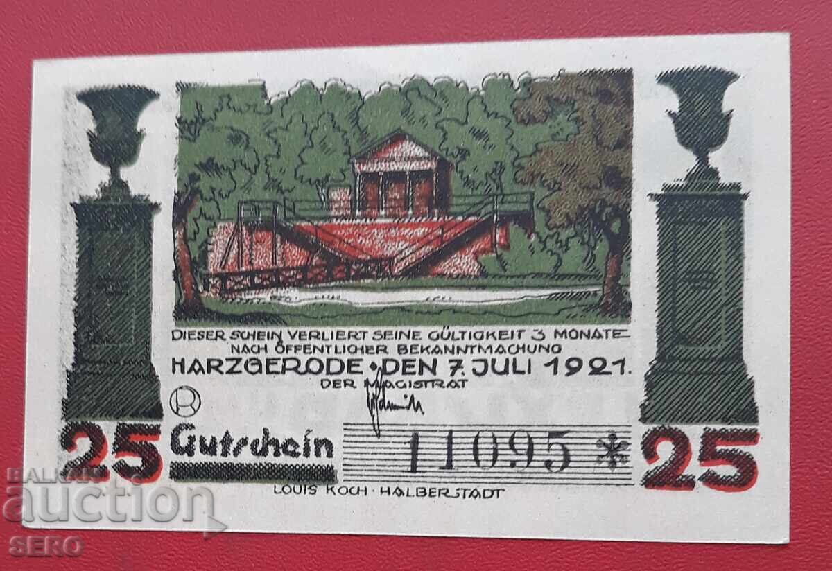Banknote-Germany-Saxony-Alexisbad-25 Pfennig 1921