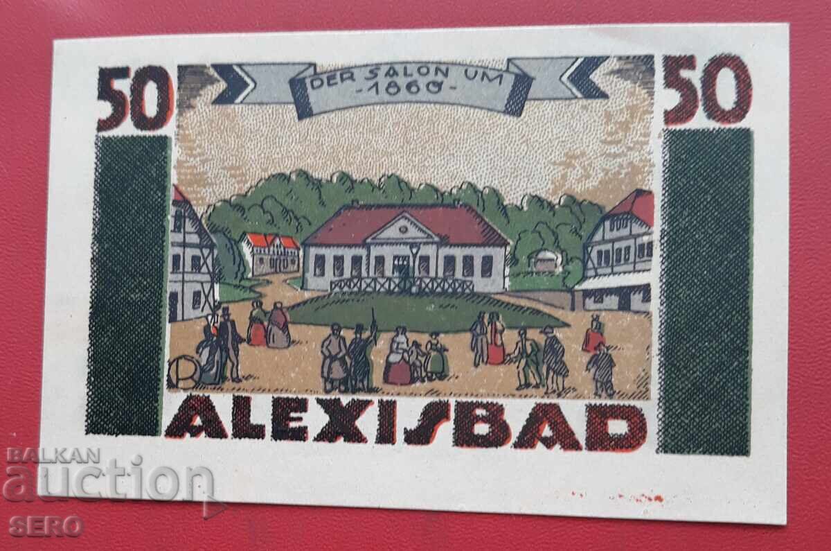 Banknote-Germany-Saxony-Alexisbad-50 Pfennig 1921 with price € 1.01 | 1.98 BGN