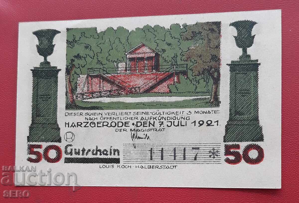 Banknote-Germany-Saxony-Alexisbad-50 Pfennig 1921