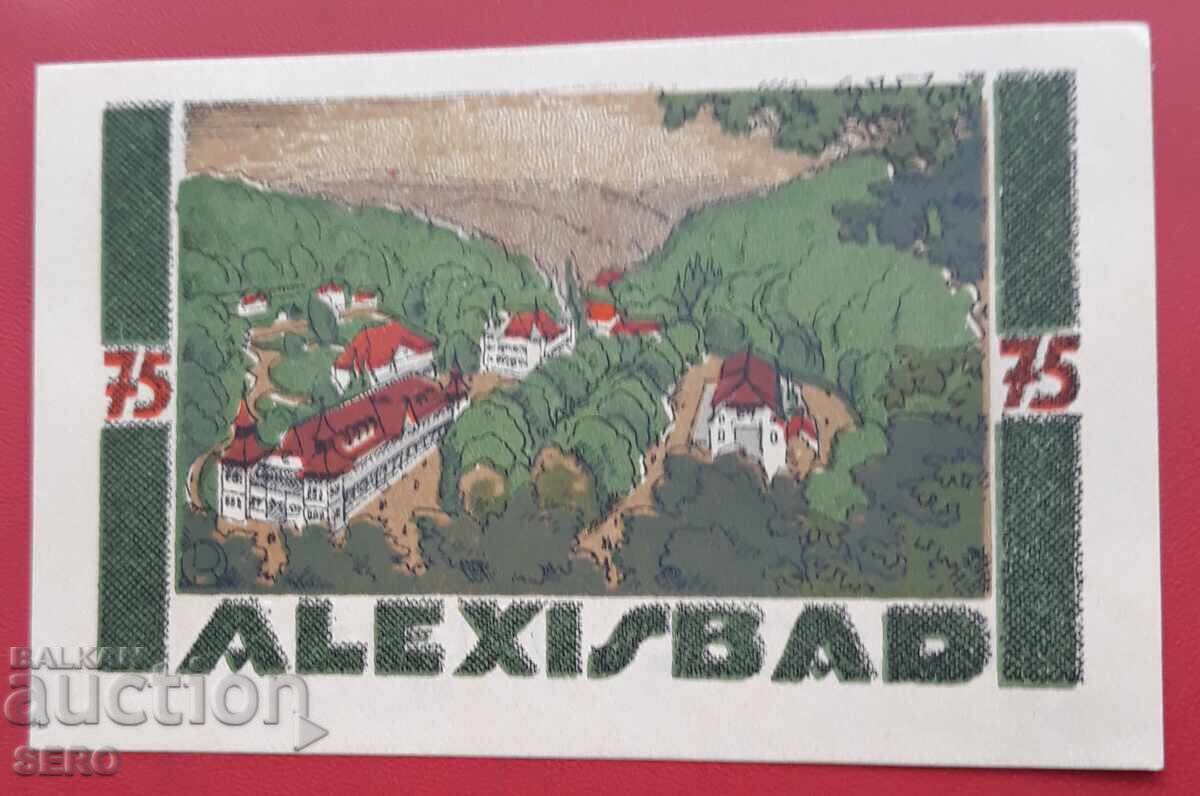 Banknote-Germany-Saxony-Alexisbad-75 Pfennig 1921 with price € 1.01 | 1.98 BGN