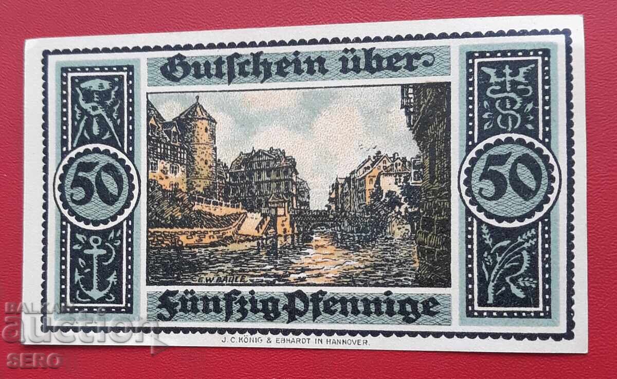 Bancnota-Germania-Saxonia-Hanovra-50 pfennig 1921 cu preț € 1.00 | 1.96 BGN