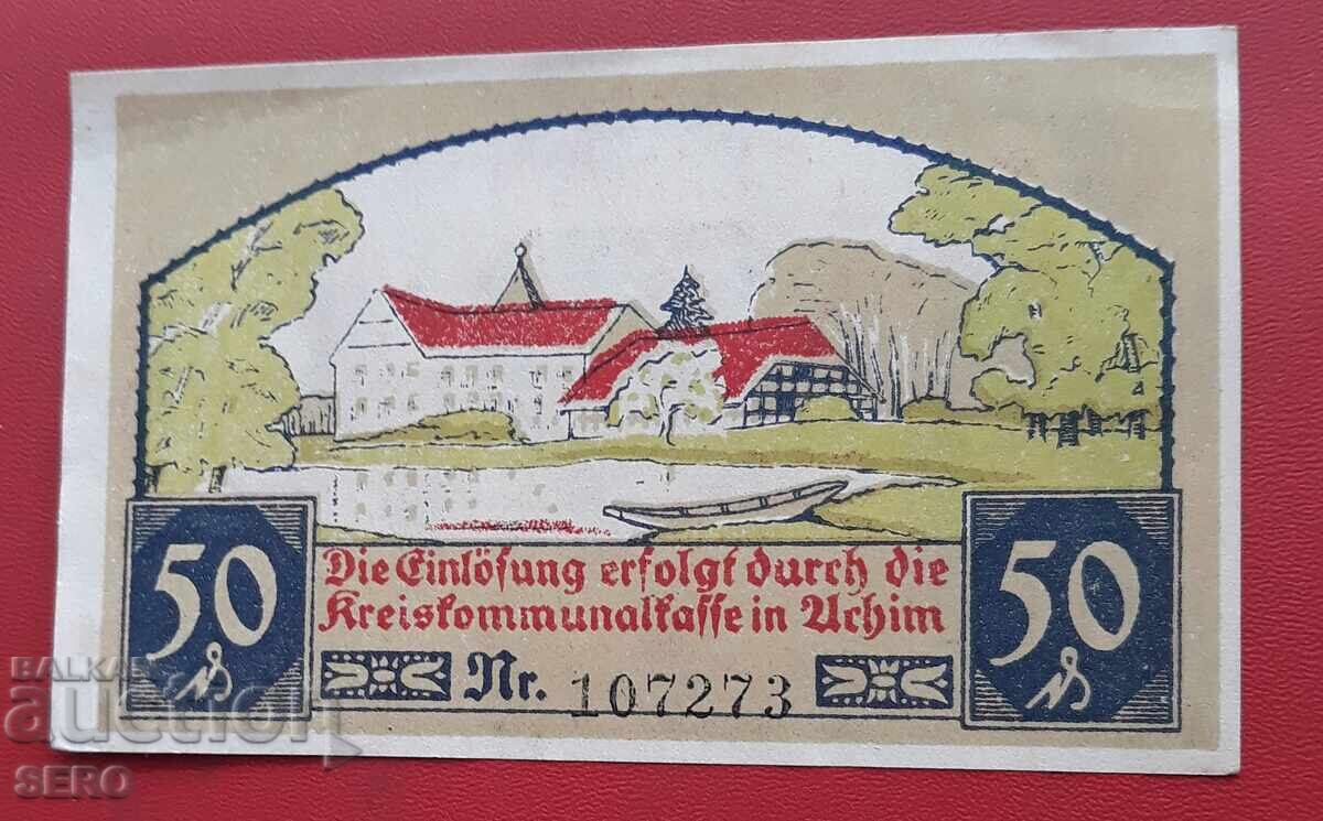 Banknote-Germany-Saxony-Achim-50 Pfennig 1921 with price € 1.01 | 1.98 BGN