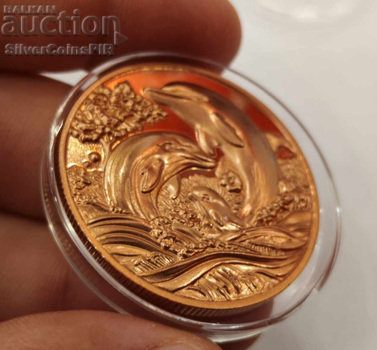 Licitație Monedă 1 oz Delfini Round Animale Sălbatice