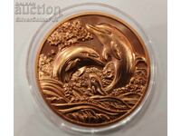 Monedă 1 oz Delfini Round Animale Sălbatice