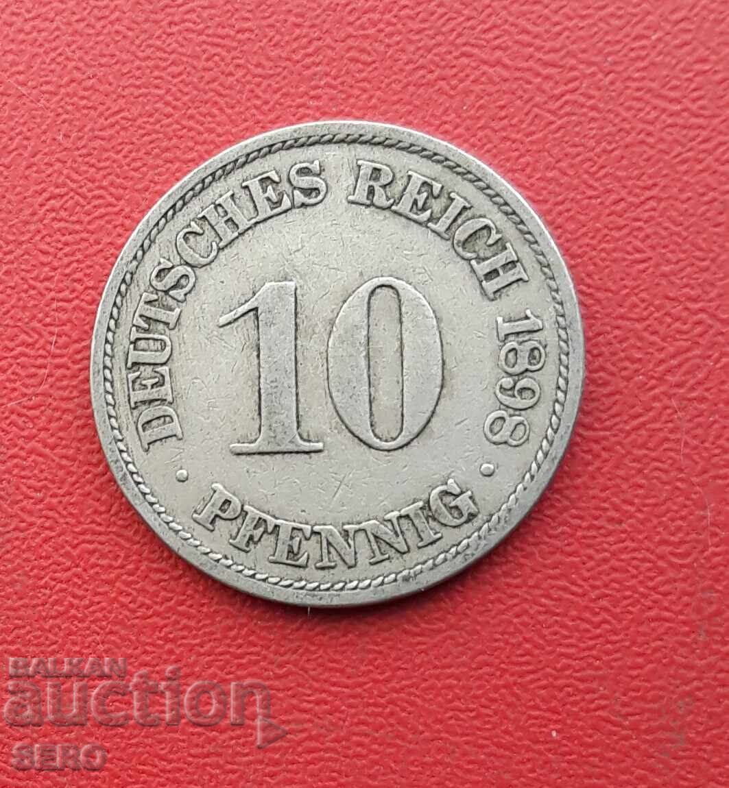 Germania-10 Pfennig 1898 A-Berlin