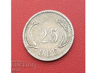 Denmark-25 øre 1891-silver
