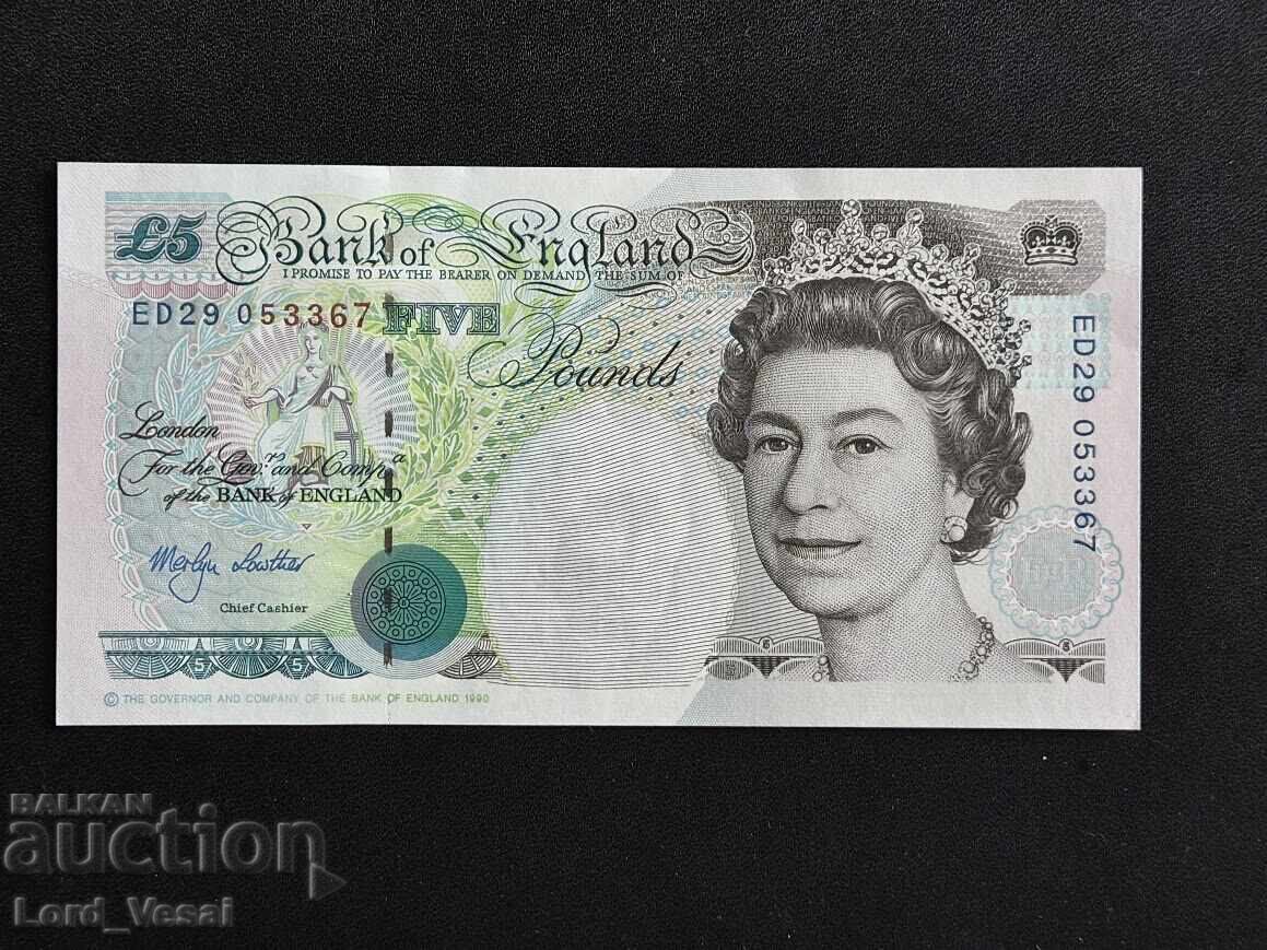 5 lire (Seria E) ND (1998-2002) Semn. Merlyn Lowther (ML)