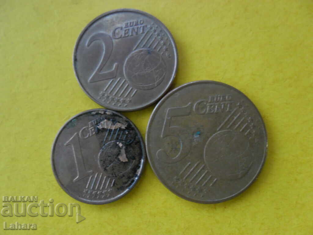 1, 2 και 5 λεπτά 2015 Ελλάδα με τιμή € 0.01 | 0.02 BGN