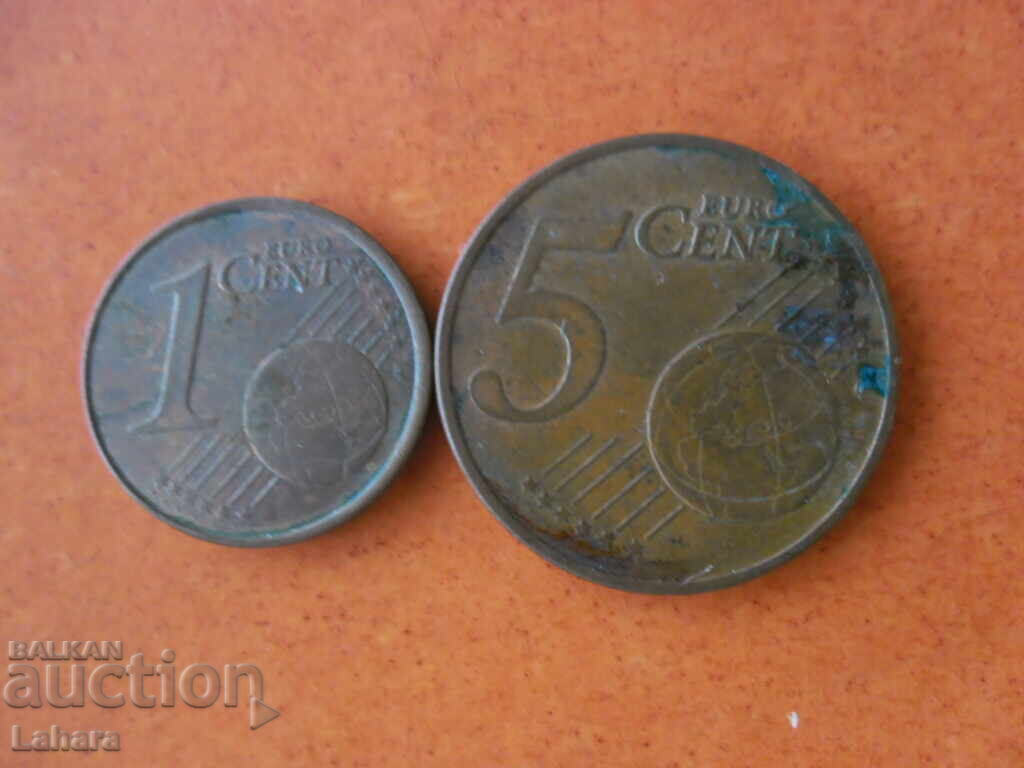 1 και 5 λεπτά 2007 Ελλάδα με τιμή € 0.01 | 0.02 BGN