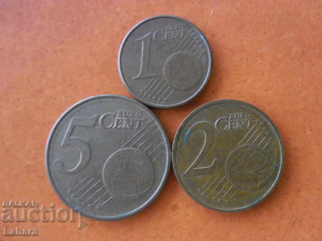 1, 2 și 5 cenți 2010 Grecia cu preț € 0.01 | 0.02 BGN