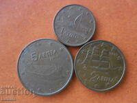 1, 2 și 5 cenți 2010 Grecia