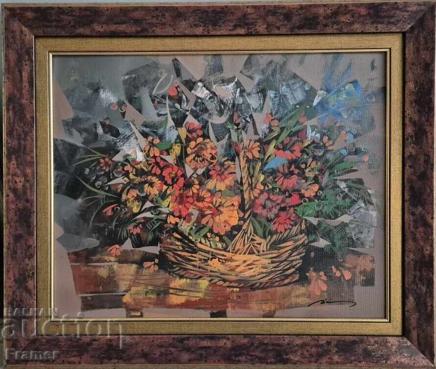 Yordan Yordanov Natură moartă Flori circa 2005. Culori de ulei