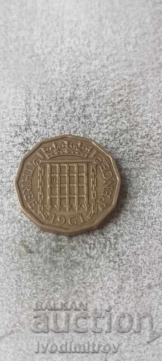 Great Britain 3 pence 1961