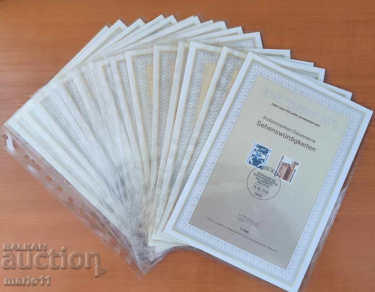 Γερμανικά φύλλα πρώτης ημέρας κυκλοφορίας Γερμανικά φύλλα πρώτης ημέρας κυκλοφορίας