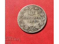 Germania-Baden-6 Kreuzer 1836-monetă