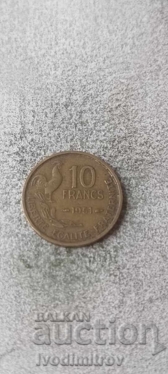 Франция 10 франка 1951 Франция 10 франка 1951