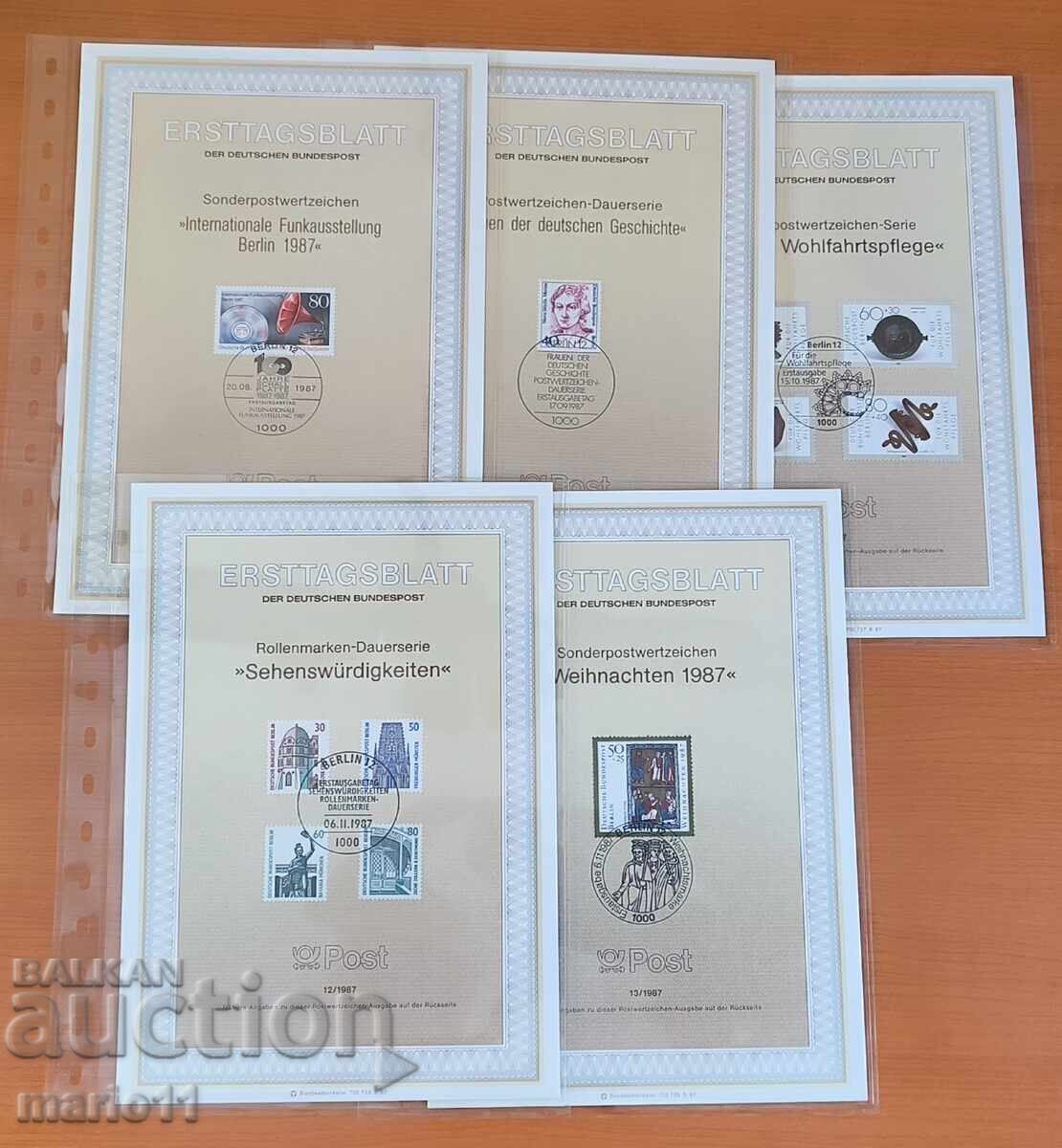 Δημοπρασία Γερμανικά φύλλα πρώτης ημέρας κυκλοφορίας Δημοπρασία Γερμανικά φύλλα πρώτης ημέρας κυκλοφορίας